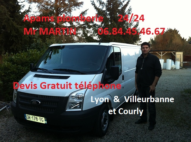 Apams Camion plomberie Bron Camion David MARTIN, plombier à Bron pour une panne de chaufe eau